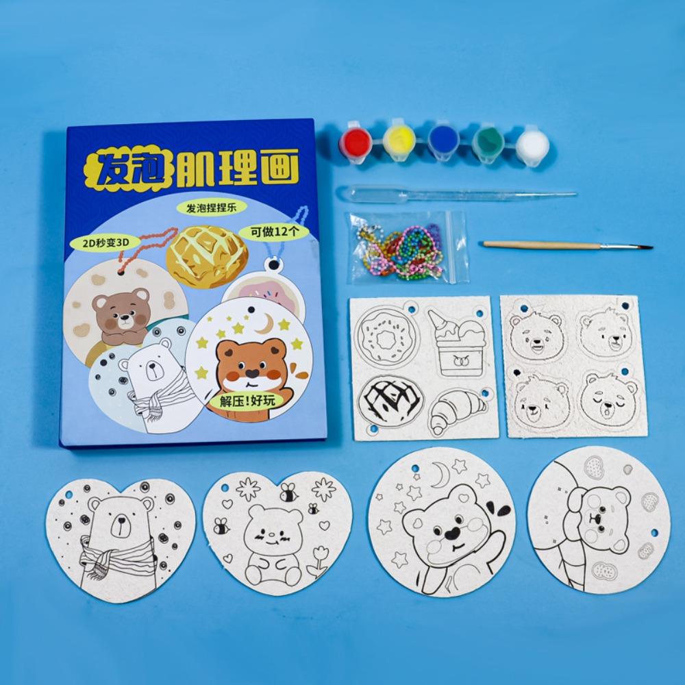 Пенопластовый материал Текстурная живопись Игрушка Развивающий пенопластовый тампон Живописные занятия 3D Effect